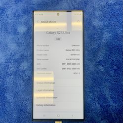Samsung Galaxy Ultra 23 SM-S918U Smartphone Phone Touchscreen Unlocked Network Carrier Android 256 GB Memory Storage USB-C Wifi Bluetooth BT Stylus 
