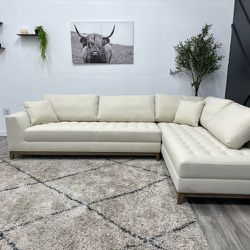 White Sectional Couch - Free Delivery 