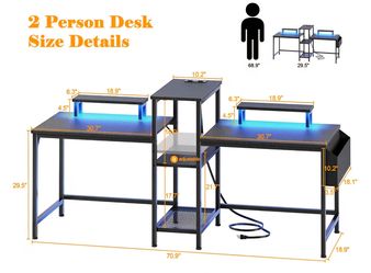 2 Person Gaming Desk with