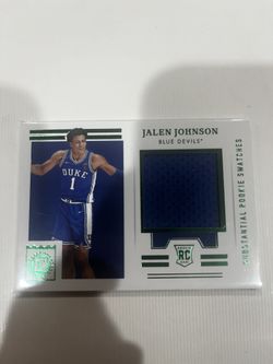 JALEN JOHNSON 2021 CHRONICLES DRAFT ENCASED SUBSTANTIAL ROOKIE SWATCHES JERSEY