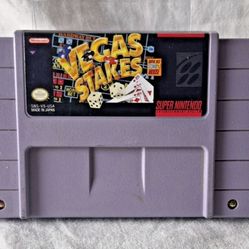 Vegas Stakes Super Nintendo (Nintendo, 1993) Game Cartridge Only