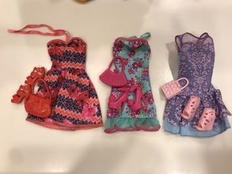 Barbie Outfits ... Dress, Shoes and Purse $5 each