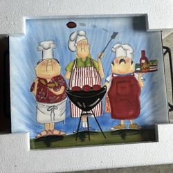 Cute 7 Piece BBQ Serving Set! (Open box)