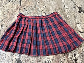 Plaid Wrap Velcro Skirt Schoolgirl Costume Halloween Adult Size Medium/Large Teen
