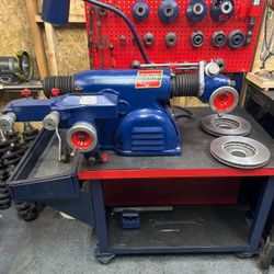 AMMCO 4100 Heavy Duty Disc & Drum Brake Lathe with complete Adapter Kit and Bench