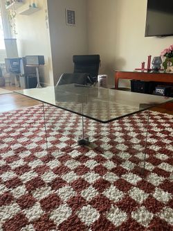 Glass coffee table