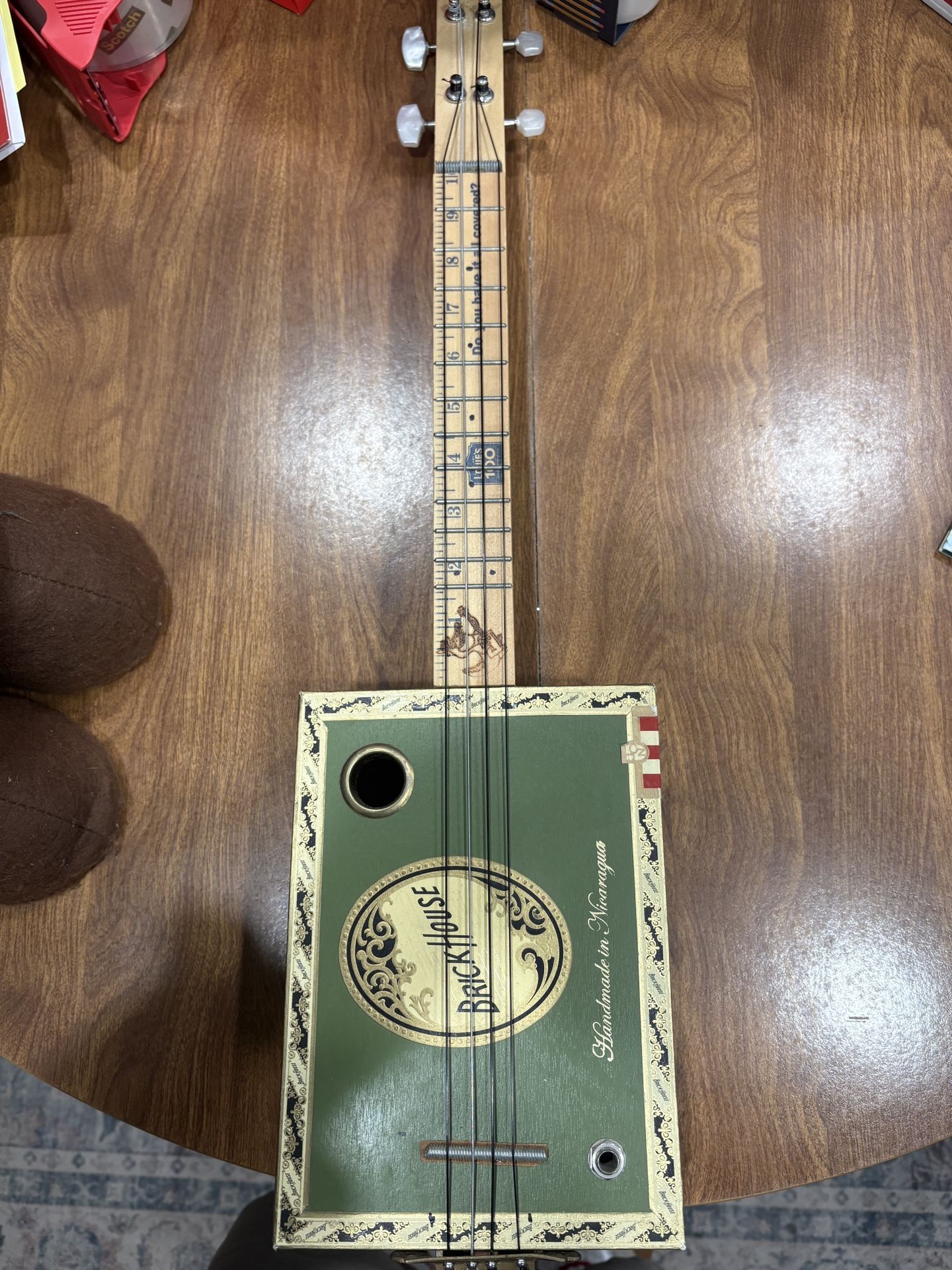 Custom Cigar Box Electric Guitar W/ amp