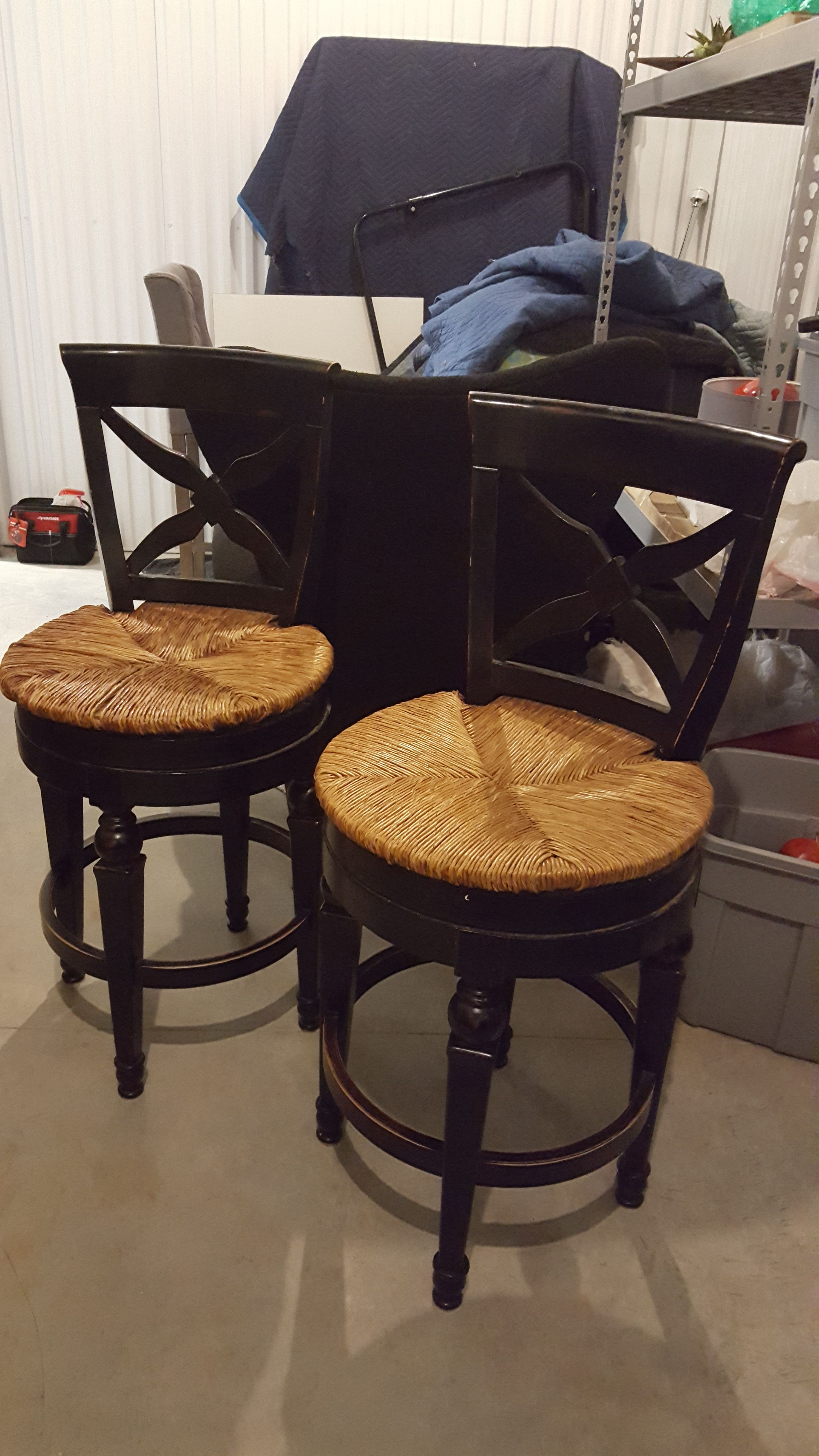 Pair of Pivoting Bar Chairs