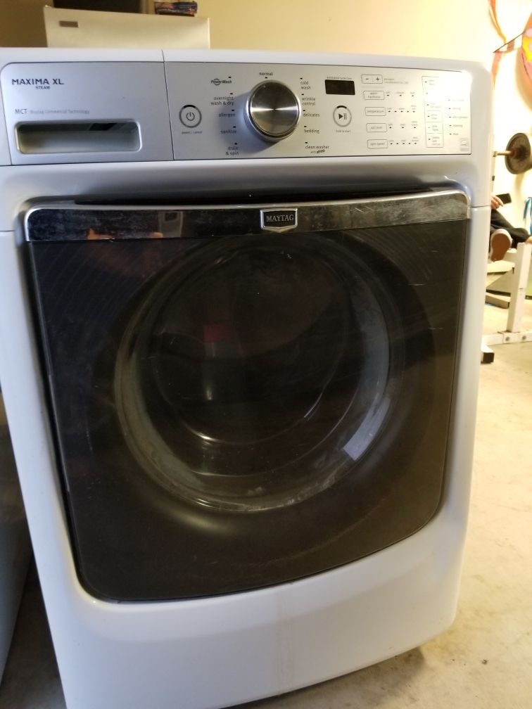 Maytag Maxima XL with Steam front load washing machine