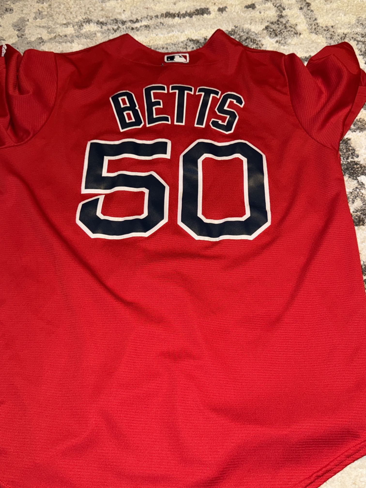 Boston Red Sox Mookie Betts Jersey Mens Large Majestic Cool Base MLB Baseball 50