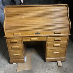 Antique Aspen Classic Oak Roll Up Desk 