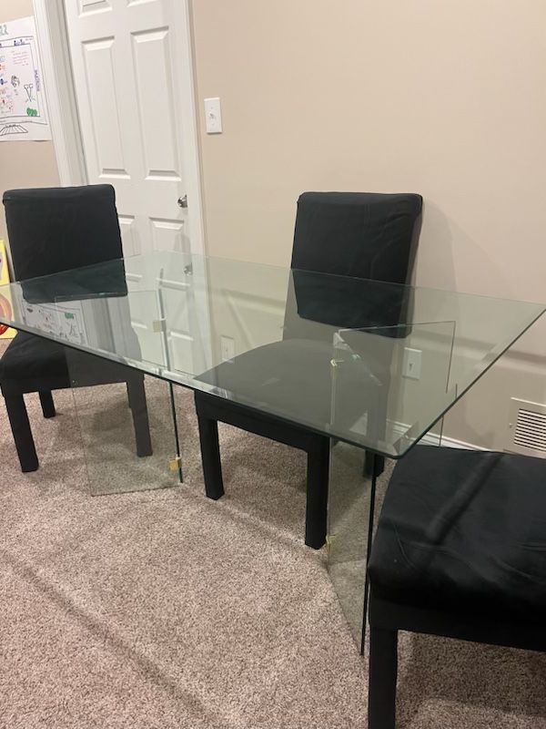 Beveled Glass Table 
