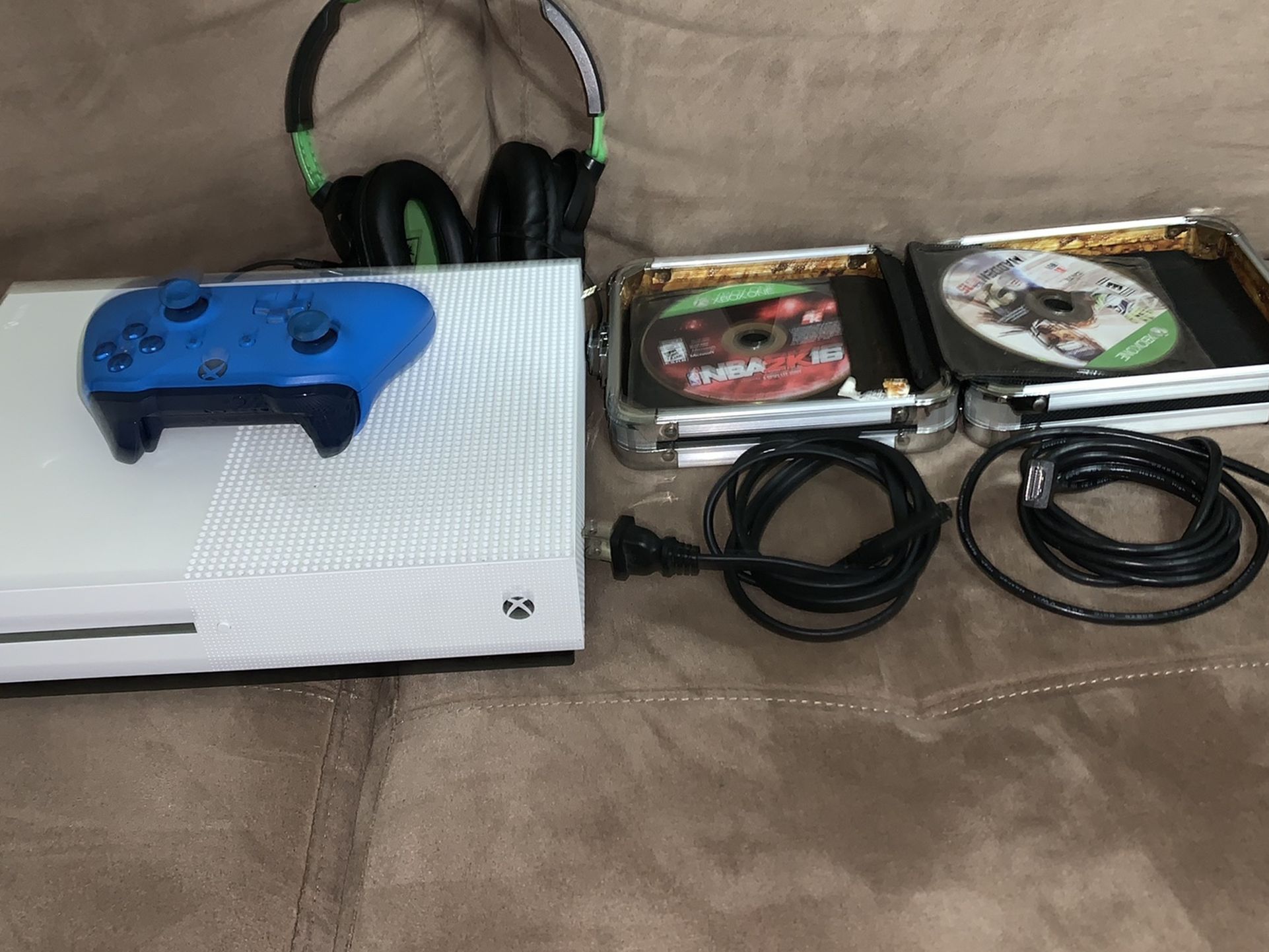 Xbox One S With 12 Games, Headset, And Controller