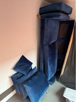 Velvet Blue Couch