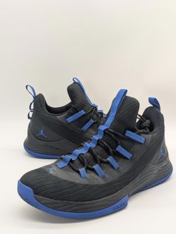 Mens Size 10 - Jordan Ultra Fly 2 Low Black Hyper Royal Blue AH8110-007 Sneakers