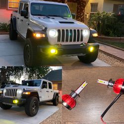 H11/H8/H9 LED Headlight Bulbs, 6500K Fog Lights Car Bulb, 12000Lm DRL or Low Beam, Halogen Replacement Headlight with Fan
