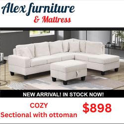 Ashley Sectional With Ottoman 
