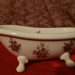 Porcelian florial Soap Dish 