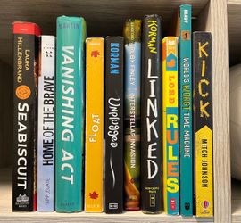 Late Elementary/ Early Middle School Books Kicked, Linked, Float, Unplugged, Rules, Vanishing act, Seabiscut, Home of the brave, INTERSTELLAR INVASION