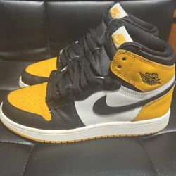 Jordan 1 High Yellow Toe Size 6.5y For Sale
