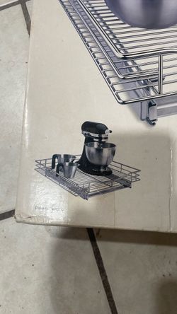 Chrome Wire Pull-Out Cabinet Organizer Shelf