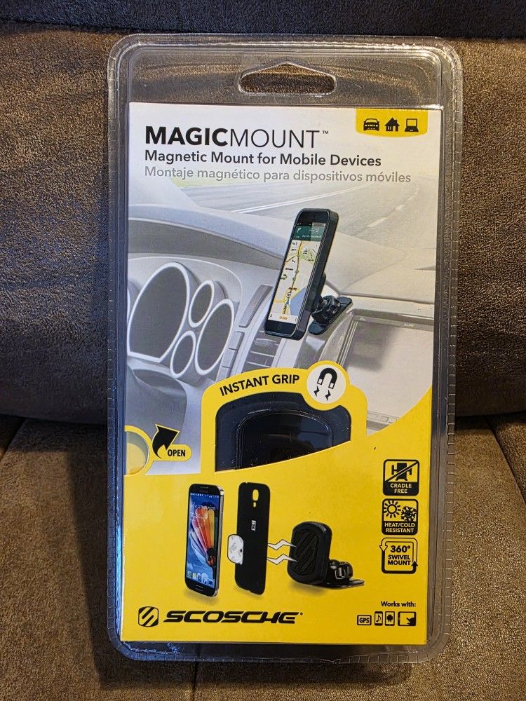 SCOSCHE MAGIC MOUNT Car Cell Phone Tablet Gps Cradle Mobile Device Holder Magnet
