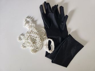 Dress up gloves and pearls