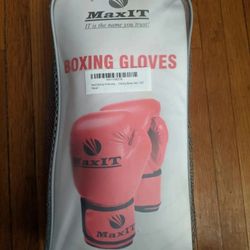 MaxIt Boxing Gloves Sparring MMA Kickboxing Punching Bag Women/Men 14oz New Red