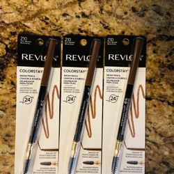 Set of 3 revlon colorstay BROW PENCIL•waterproof•SOFT BROWN•all $12