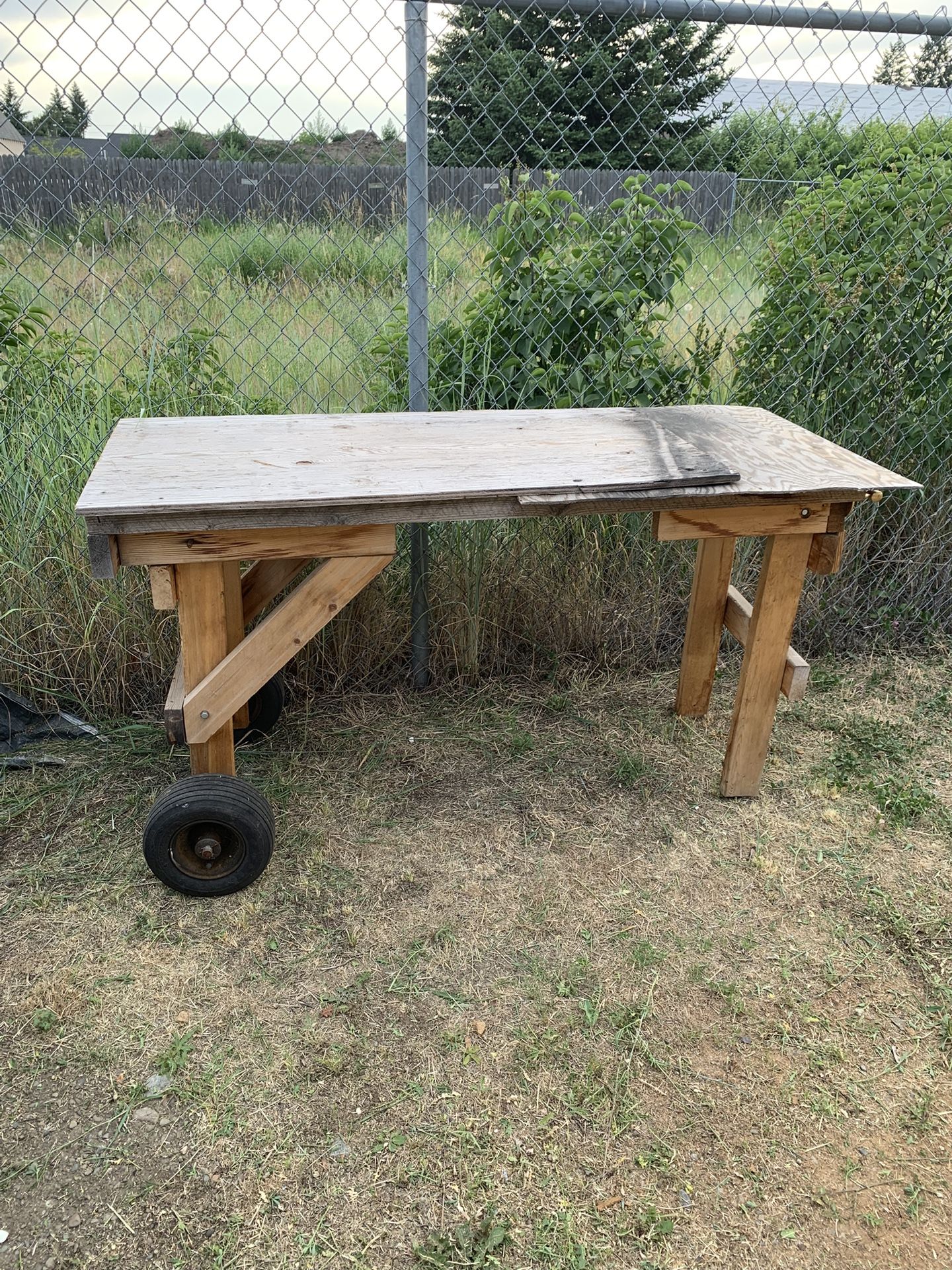 Mobile Work Bench With Goodyear Tires