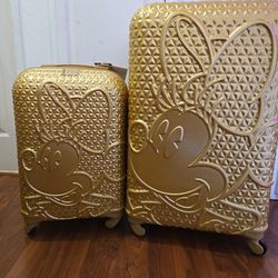 Disney FuL Gold Minnie Luggage