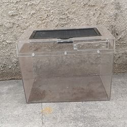 Mini Reptile Terrarium,12" x 7"x 9" Reptile Tank with Full View Visually Appealing，for Insect，Fish，Tarantula，Hermit crab，Jumping spider，Iguana，Tortois