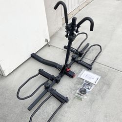 (New) $115 Heavy Duty 2-Bike Rack Wobble Free Tilting Electric Bicycle Carrier, 2-inch Hitch 120lbs Max 