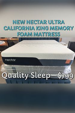 NEW NECTAR ULTRA CALIFORNIA KING MEMORY FOAM MATTRESS