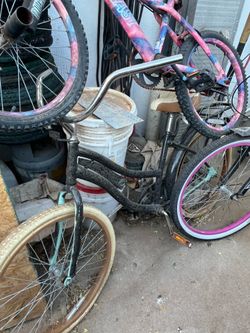 Silver Black Tan Brown and light Blue bike beach cruiser
