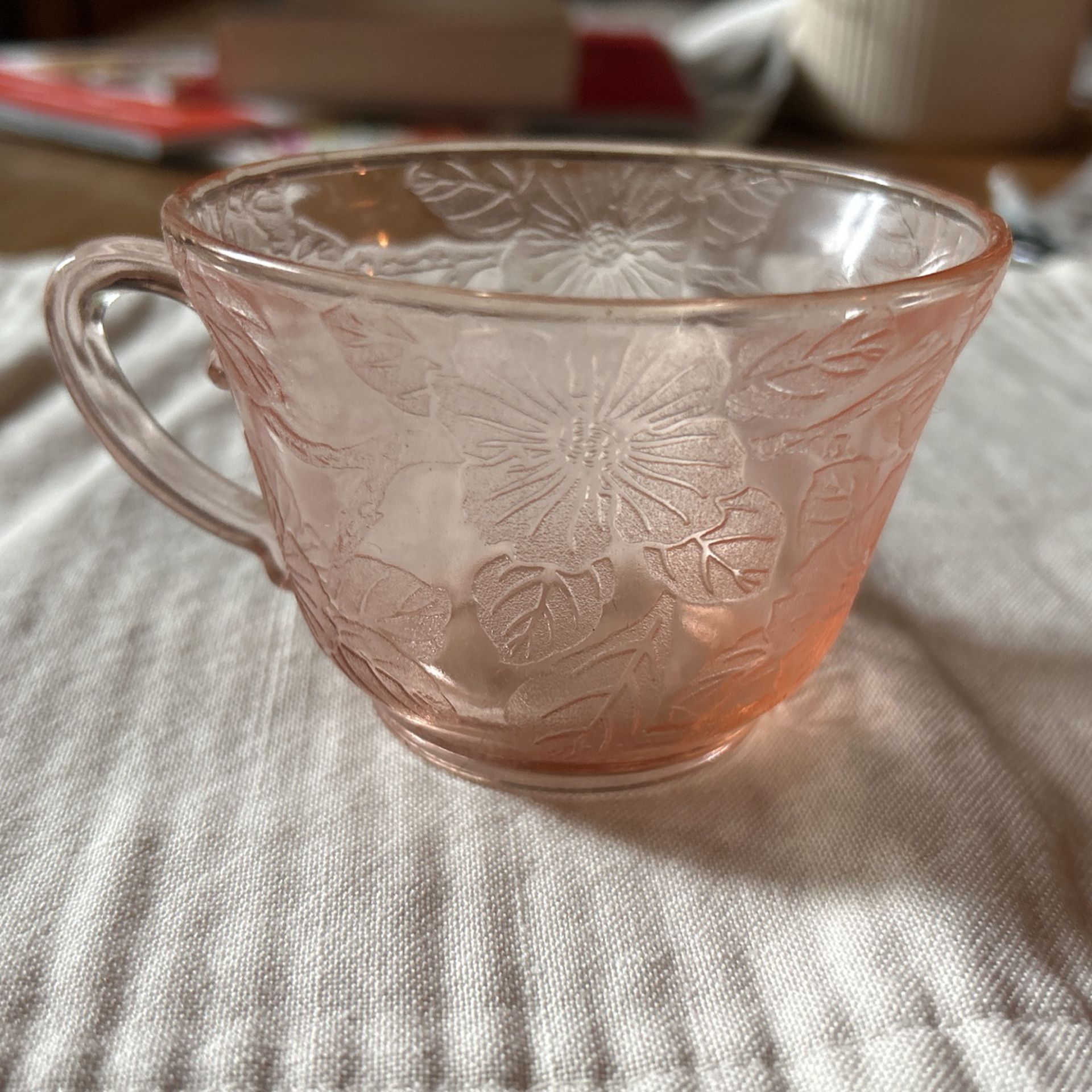 Apple Blossom Depression Glass Punch Cups