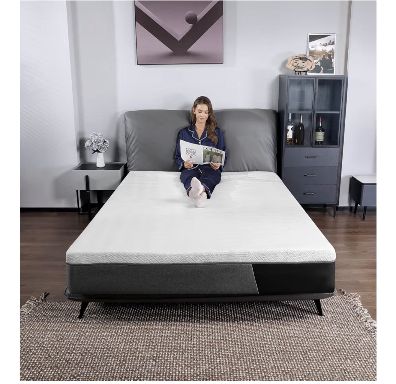 Brand new In The Box - Generic 12 Inch Full Size Mattress in a Box | Individually Pocketed Springs for Motion Isolation & Support | Medium Firm Feel M
