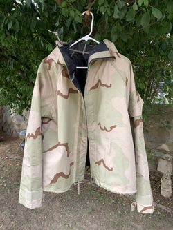 Military desert camo chemical proof overgarment size L