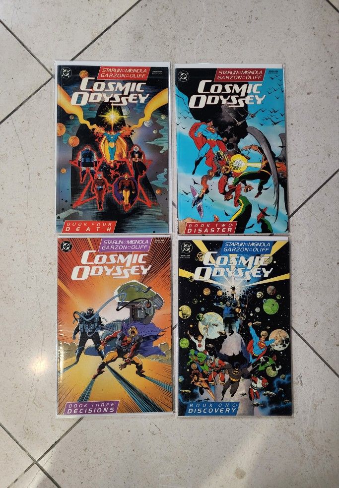 DC Cosmic Odyssey Complete Set Comic Lot of 4 NM 1988 Superman Batman Darkseid