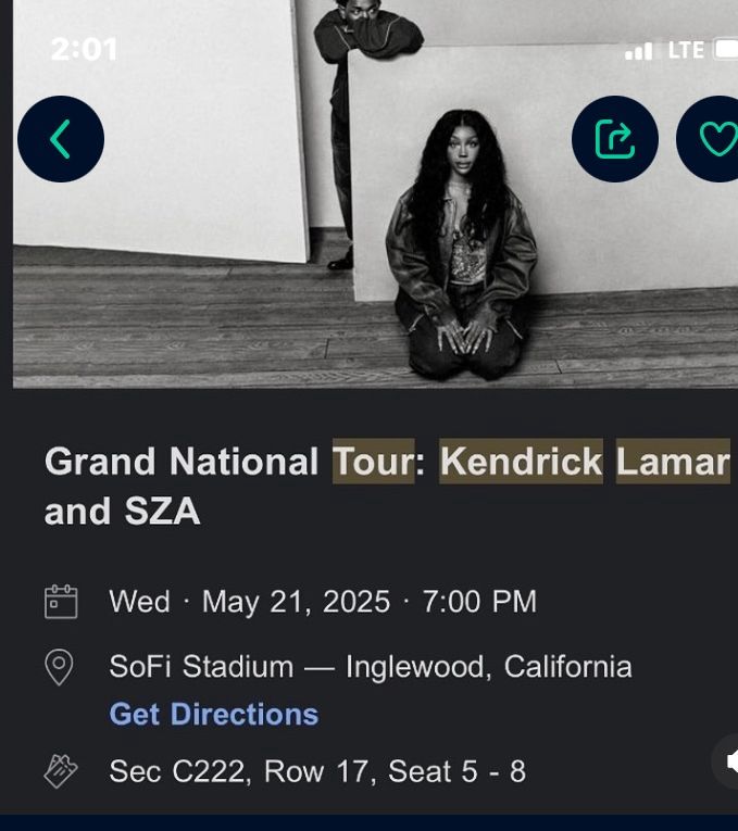 KENDRICK x SZA Grand National Tour