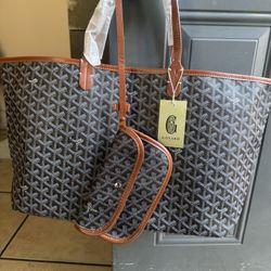 [Read Description] Brown And Black Goyard Tote bag