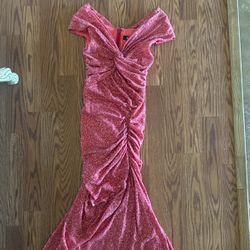 Coral Sequins Formal Dress