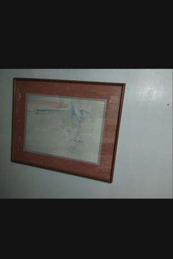 42"×34" - BERT SEABOURN " EVENING POTTER" WATERCOLOR ARTWORK