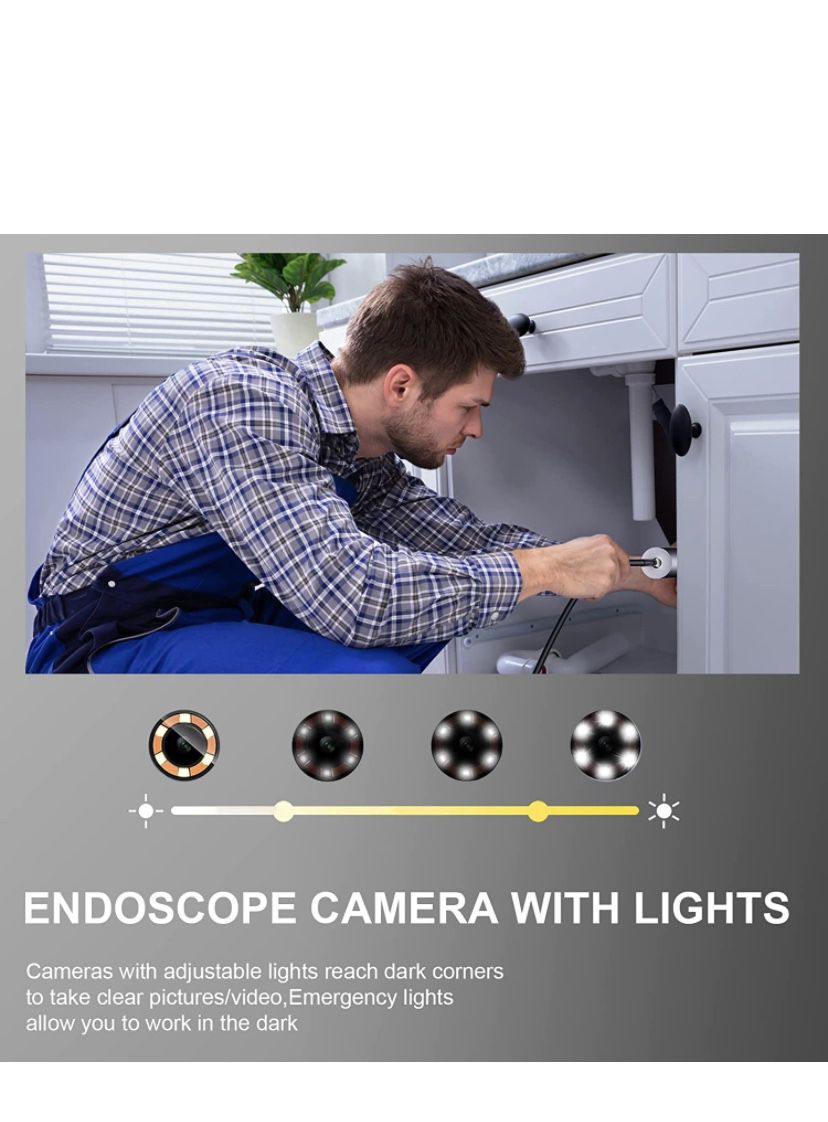 Upgraded Industrial Endoscope Camera with Lights1080P Pro HD Digital Borescope H