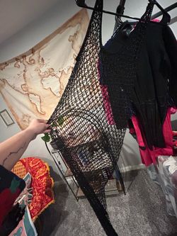 Very special see through cover dress black