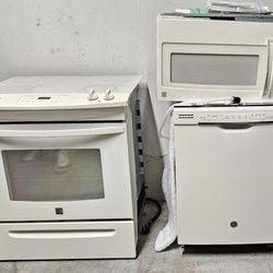 stove, dishwasher and microwave 