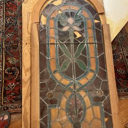 1850 Ohio Catholic Church Stained Glass DAMAGED