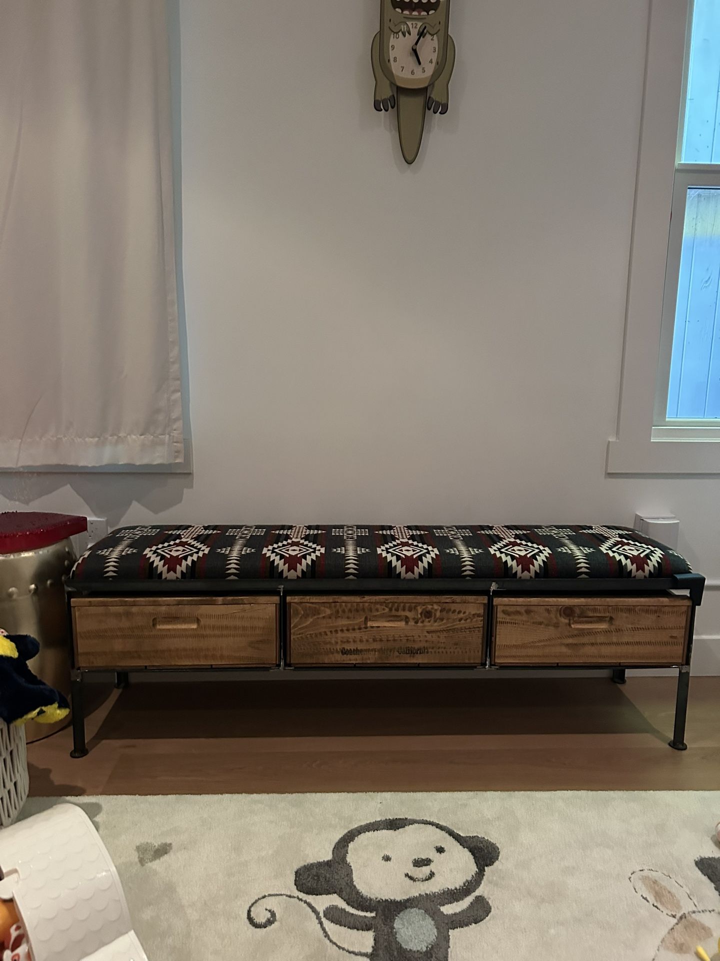 Beautiful Three Drawer Storage Bench
