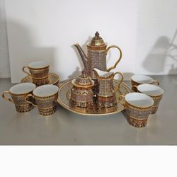 Royal Elegant Gold,green,lavender, 16pcs Tea/coffee Set Multicor