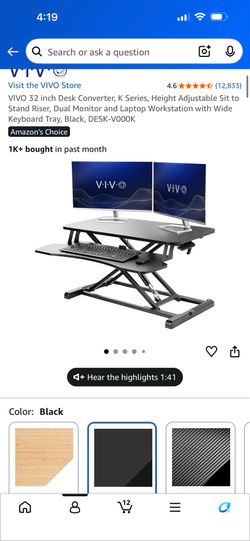 32 inch desk converter/ Office stand Riser/ unbox